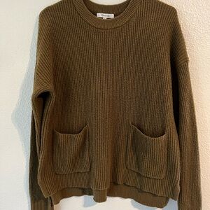 Madewell Brown Ribbed Knit Sweater